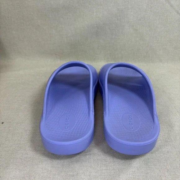 OOFOS OOahh Sz 13 Womens 11 Mens Slip On Slide Recovery Sandals Purple - Picture 5 of 8